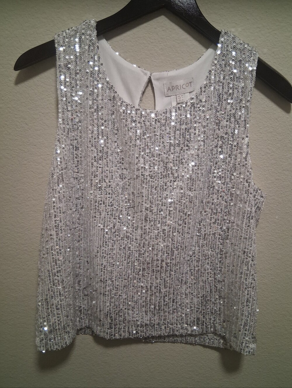 APRICOT Silver Sequin Sleeveless Camisole